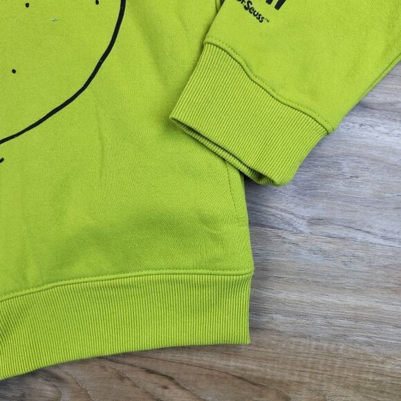 🔸️NWT The Grinch Green Zippered Hoodie Sweatshirt Youth XLarge - Picture 9 of 11